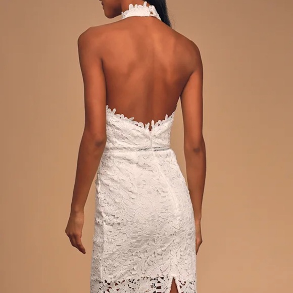 Lulu's Divine Destiny White Lace Midi Dress - Picture 3 of 11